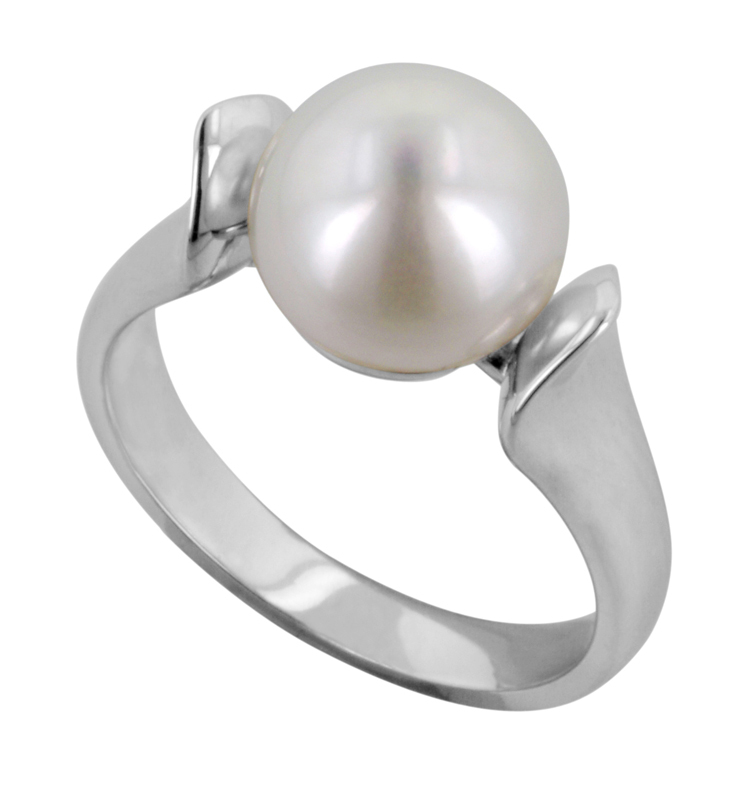 Sterling Silver 10-10.5MM Chocolate Freshwater Cultured Pearl Ring